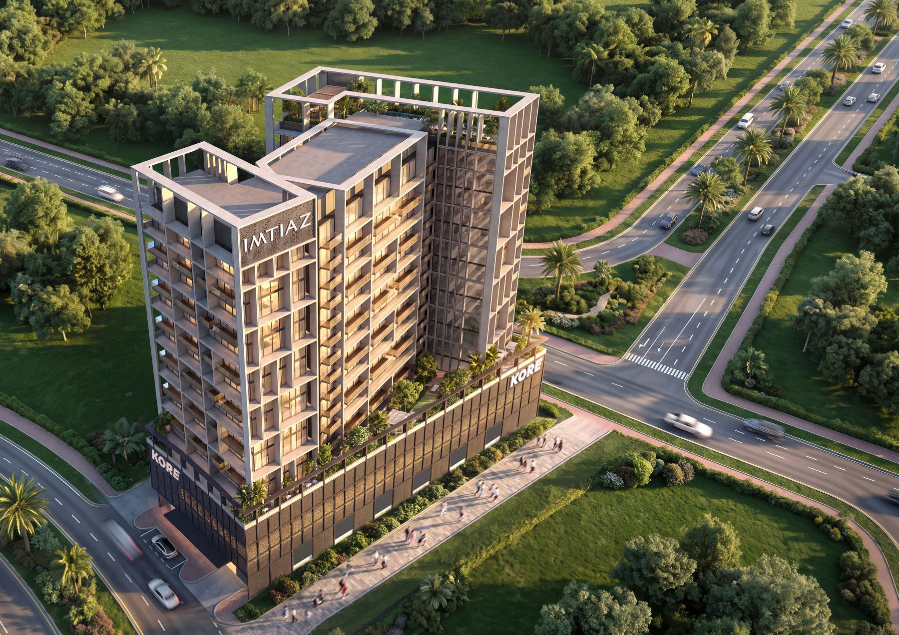 Aerial view of the Kore by Imtiaz tower