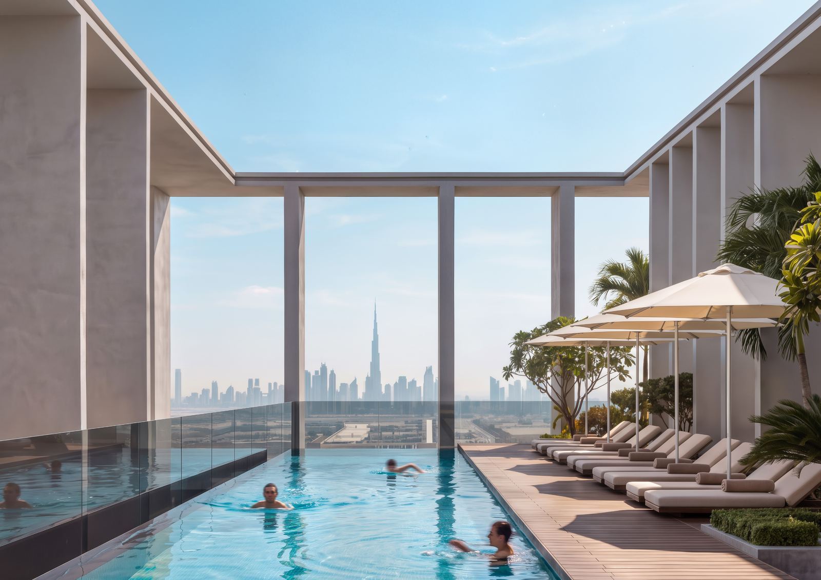Rooftop pool at Kore